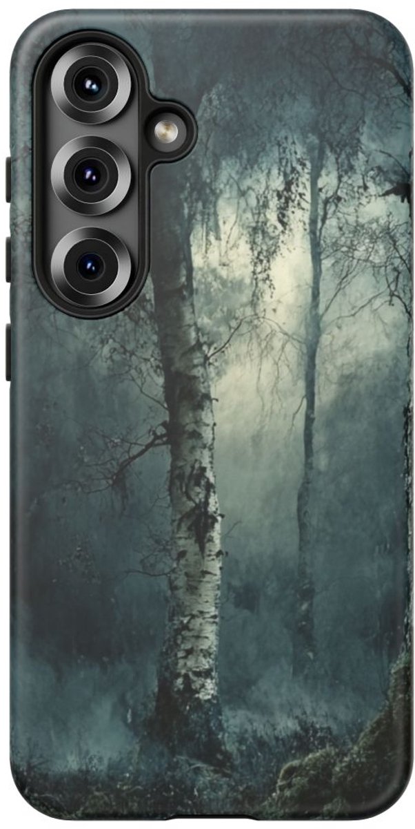 Donkere Berkenbos Scene – Telefoonhoesje Geschikt voor Galaxy S25