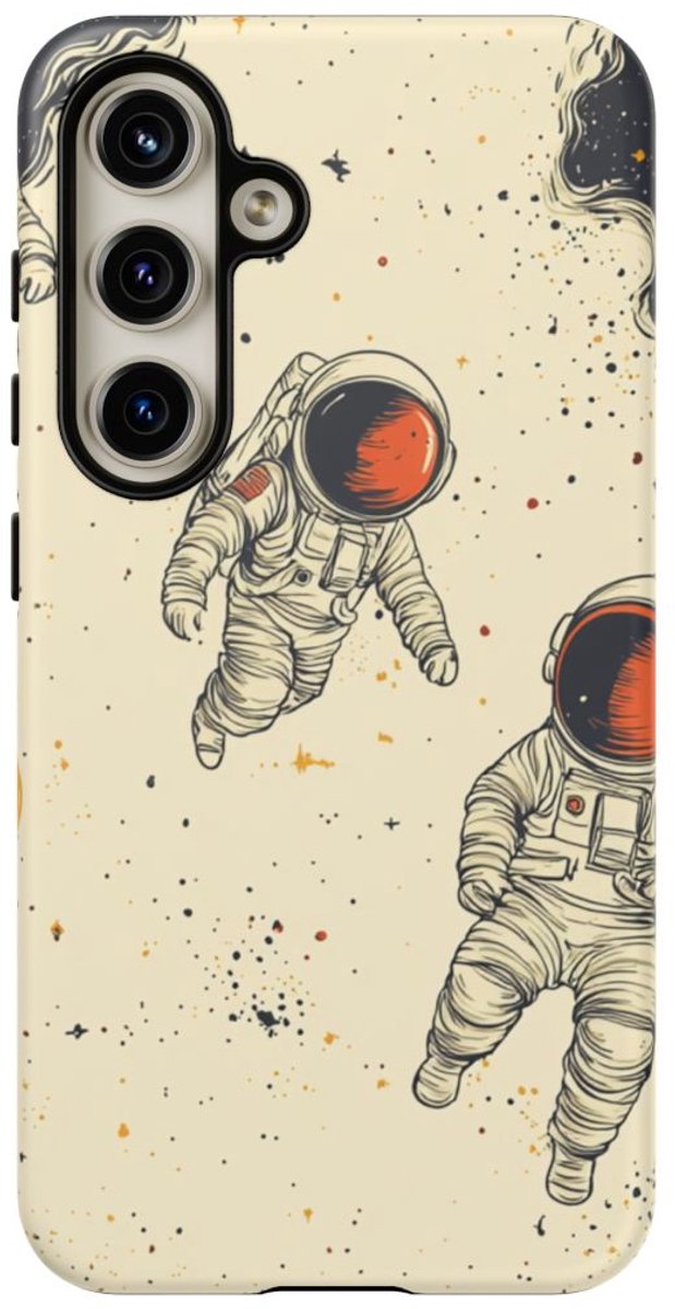 Astronauten in de Ruimte Patroon – Telefoonhoesje Geschikt voor Galaxy S24