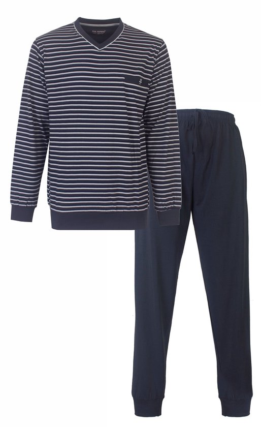 Paul Hopkins Heren Pyjama - Gestreept Dessin - Blauw - Maat XL