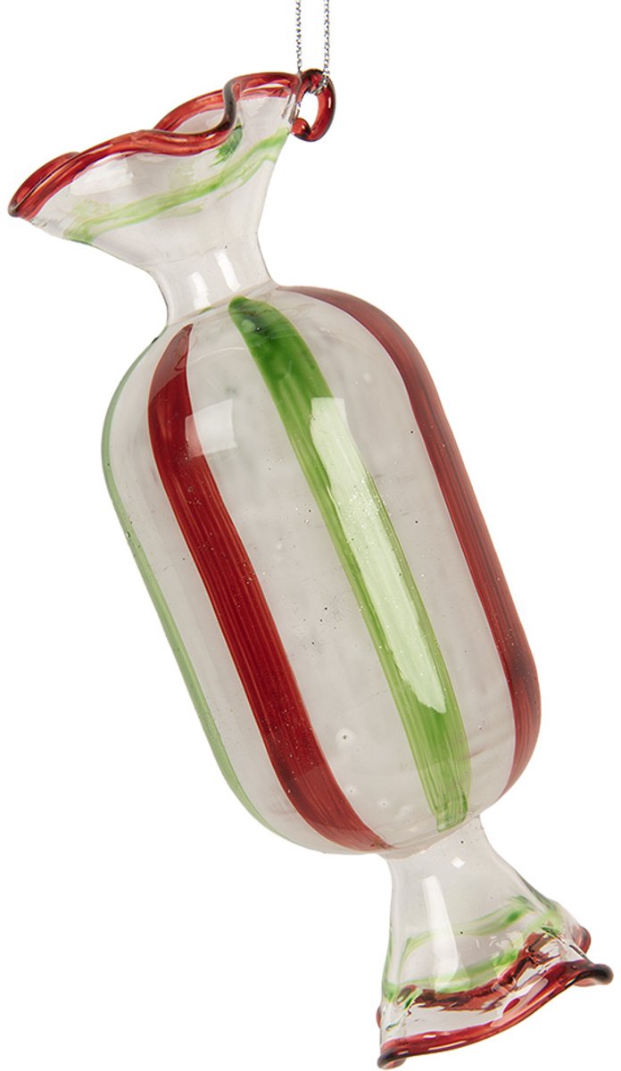 Clayre & Eef Kersthanger Ø 5x13 cm Wit Glas