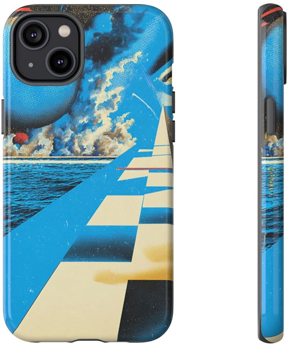 Surrealistische Geometrische Oceaanscène – Telefoonhoesje Geschikt voor iPhone 14 Plus