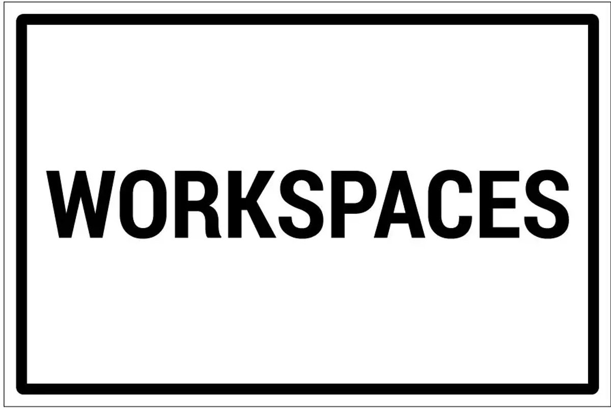 Workspaces sticker | 18 x 12 cm
