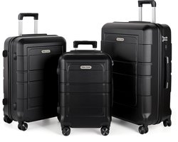 TAN.TOMI Kofferset - 41L Handbagage + 65L + 95L Ruimbagage - Cijferslot - Slot Reiskoffer met Wielen - Lichtgewicht, Duurzaam en Ruim - Perfect voor Vliegreizen