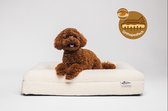 CloudyPaw Orthopedische Hondenmand - Orthopedisch Hondenkussen - Hondenmand - Hondenbed - Afneembare hoes - Wasbaar - Met Rits - Beige - Small