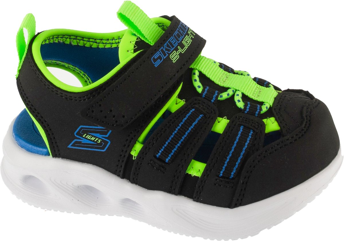 Skechers S-Lights: Sola Glow Sandal - Hyper-Coast, voor een jongen, Zwart, Sandalen, maat: 25