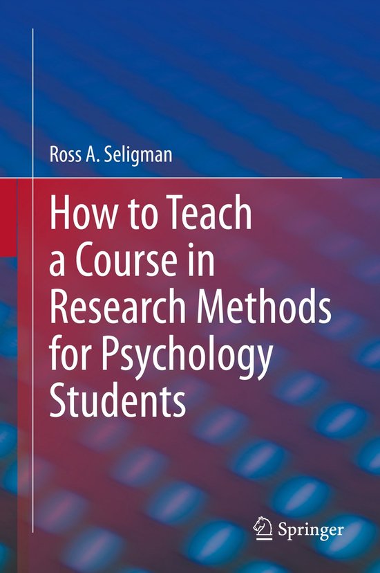 How to Teach a Course in Research Methods for Psychology Stu ... - cover