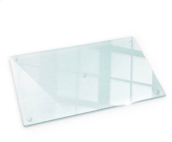 Foto: Tulup glazen snijplank 52 x 30 cm dienblad rechthoekig kookbenodigdheden transparant dienblad snijplanken van glas