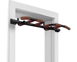 DH FitLife Optrekstang, deurkozijnen zonder schroeven, glijdt niet weg met multigreep-posities, pull-up bar deur, rekstang, turnstang, deurrek om op te hangen, voor deurkozijnen, 65-92 cm