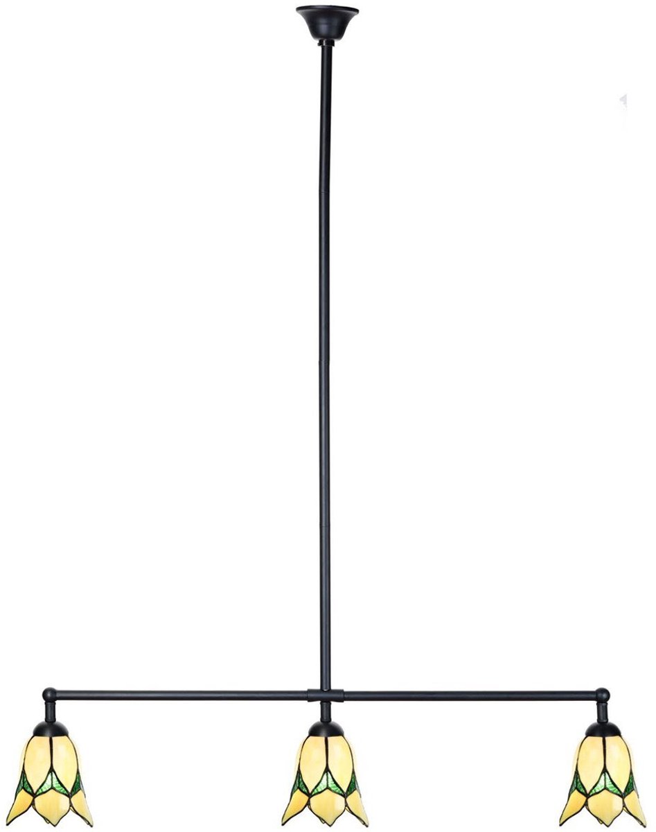 Tiffany T-lamp 3 lichts Lovely Flower Yellow - Art Deco Trade