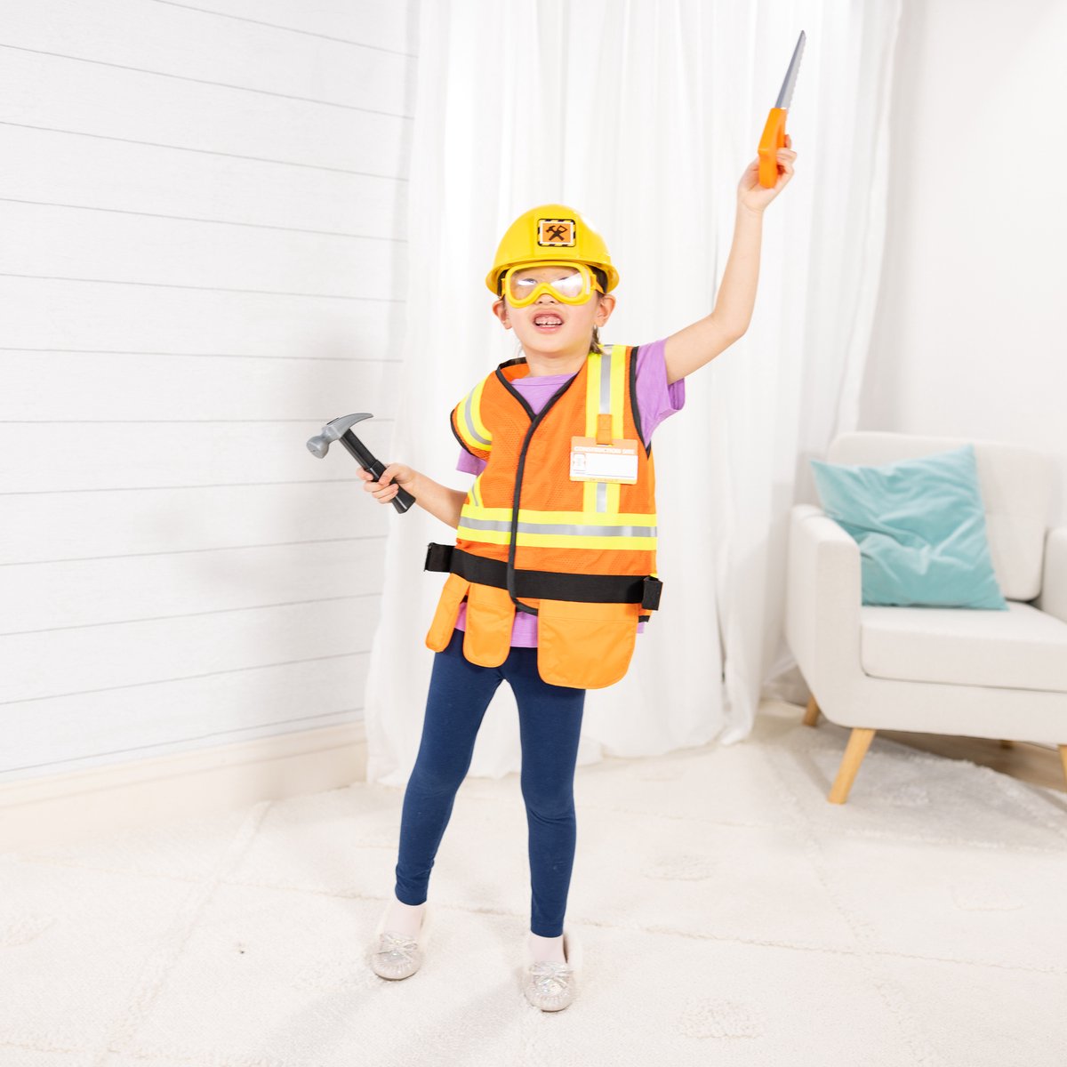 Melissa & Doug – Verkleedset bouwvakker – Inclusief helm en gereedschap — afbeelding 8