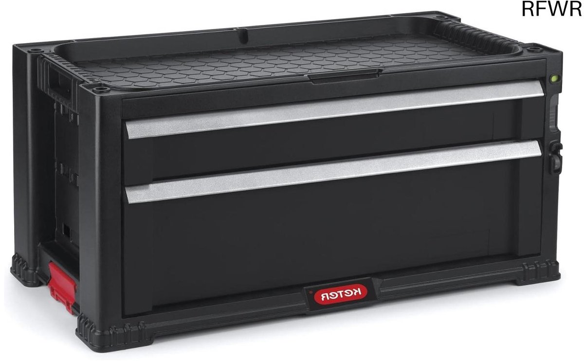 RFWR® Opzetstuk met 2 laden voor gereedschapswagens - Stapelbaar en Verbindbaar - 56,2 x 28,9 x 26,2 cm