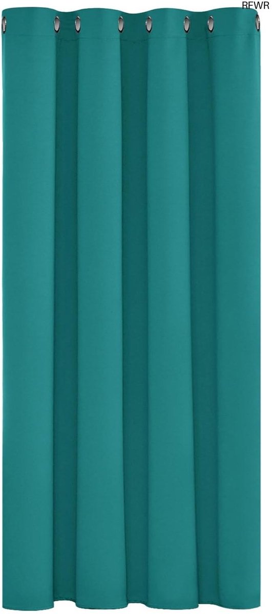 RFWR® Verduisteringsgordijnen met Ringen - Turquoise Thermische Gordijnpanelen voor Slaapkamer 132x138 cm