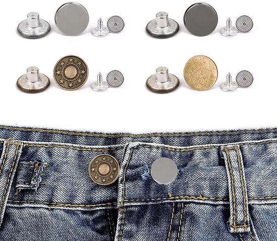 Broekknopen Verbreder - 12 Stuks - Taille Extender voor Jeans & Broek - Geen Naaien Broekknopen Verbreder - 12 Stuks - Taille Extender voor Jeans & Broek - Geen Naaien