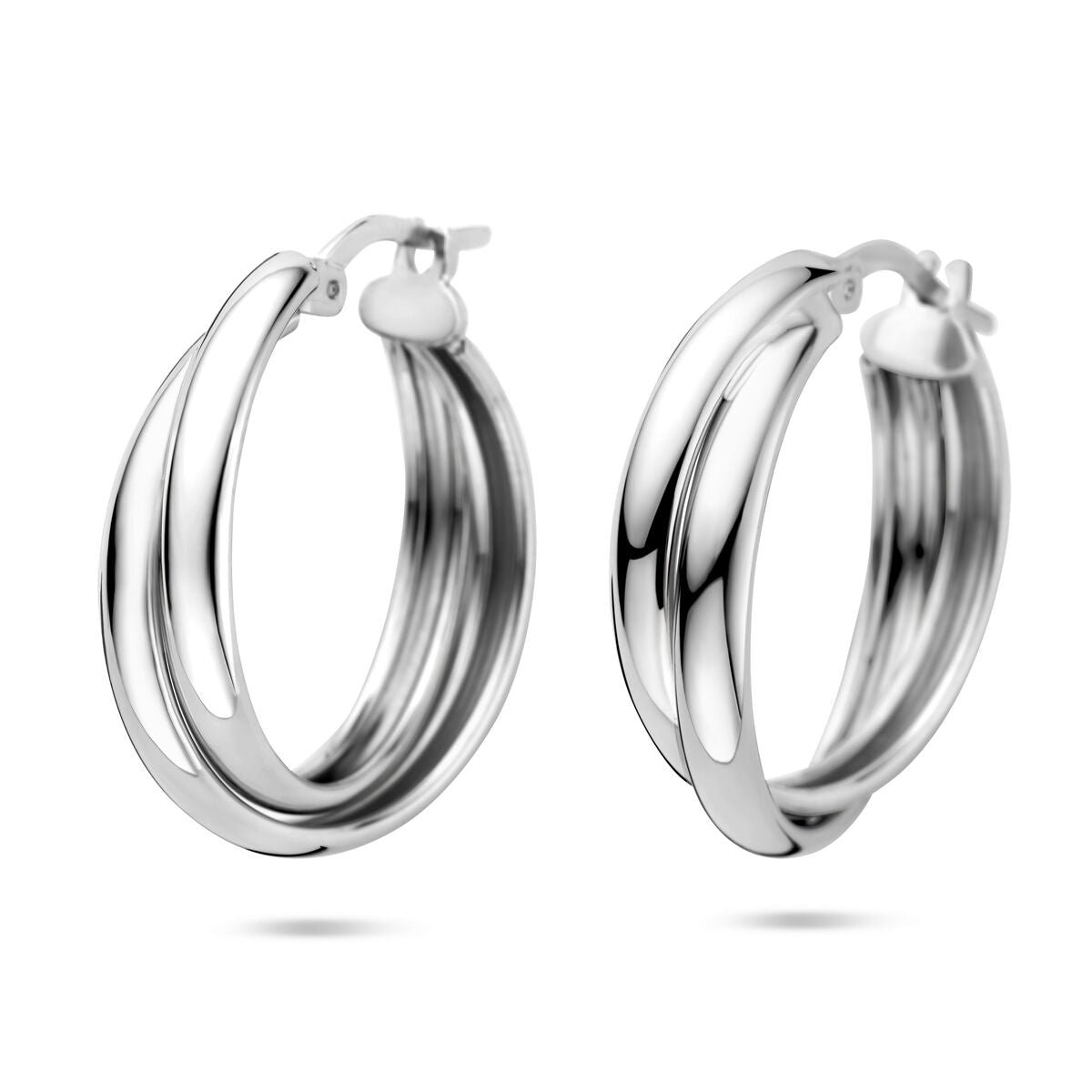 Zilveren gerhodineerde oorringen 23,5 mm - 1341593