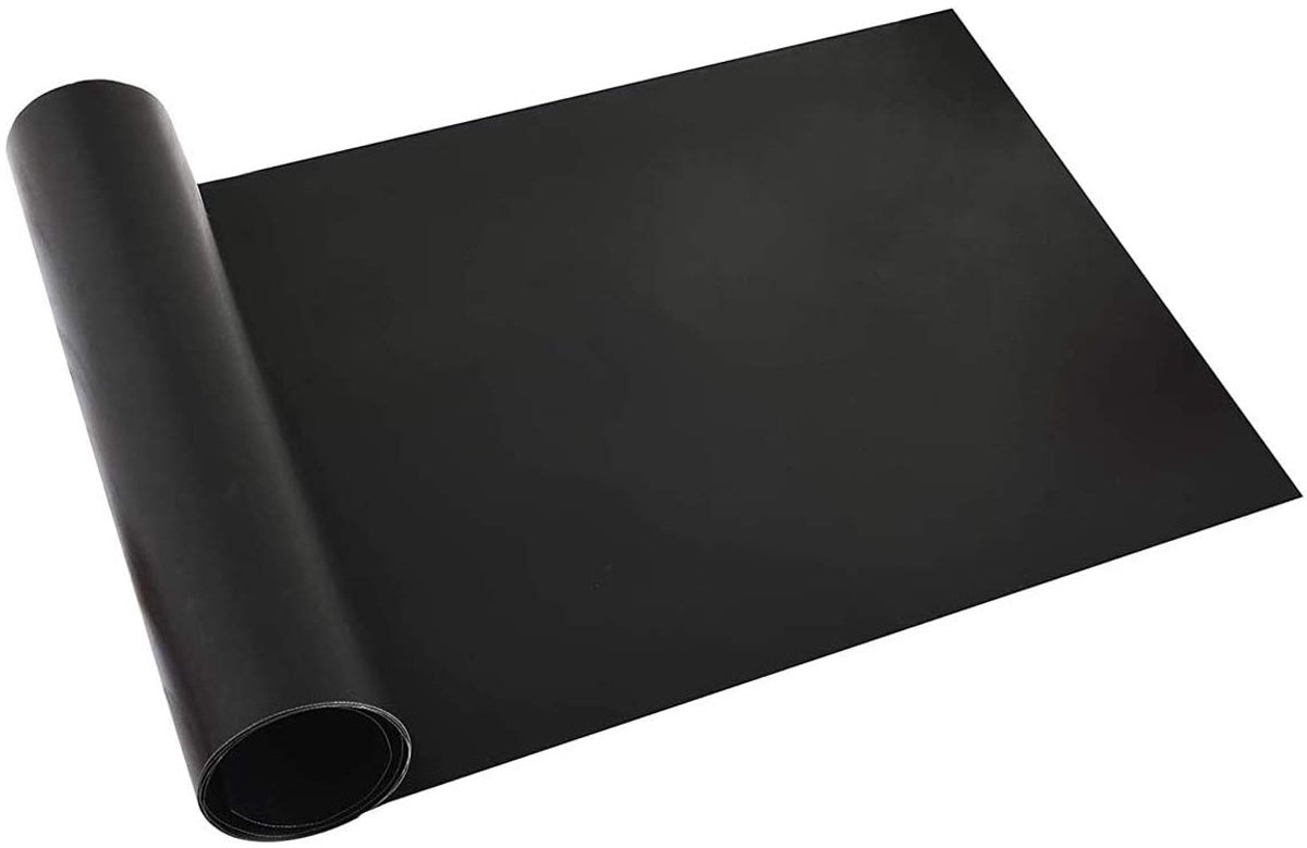 QH BBQ grillmat 180x40 cm, op maat te snijden, I Extra dik I Grillmatten voor gasgrills en houtskoolvrij tot 260°C/500℉ (180x40 cm)