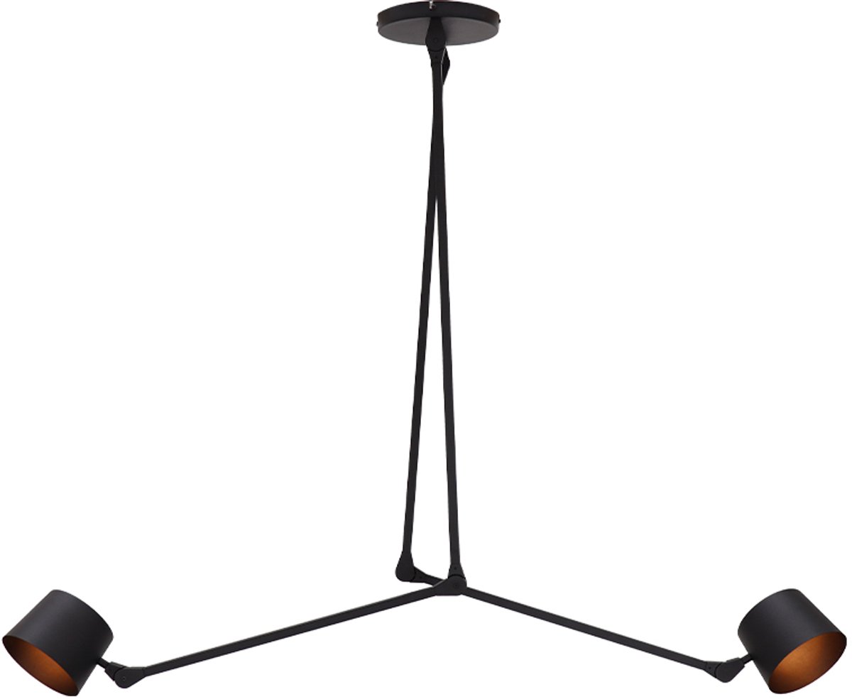 Olucia - RINKE - Plafondlamp - Zwart - Vorm: Kegel