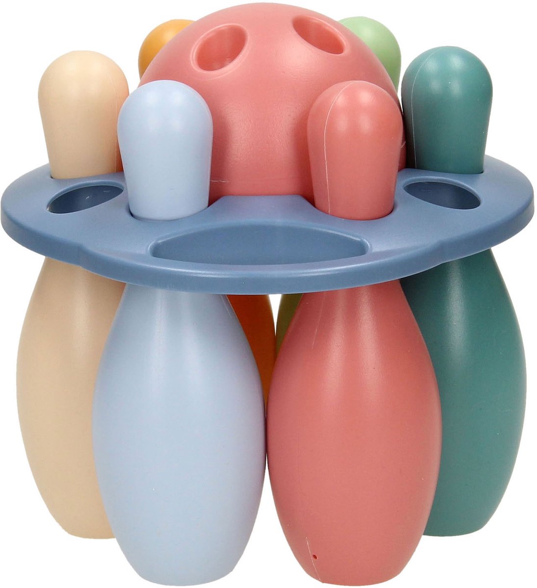 Kegelspel Pastel in Houder, 6dlg.