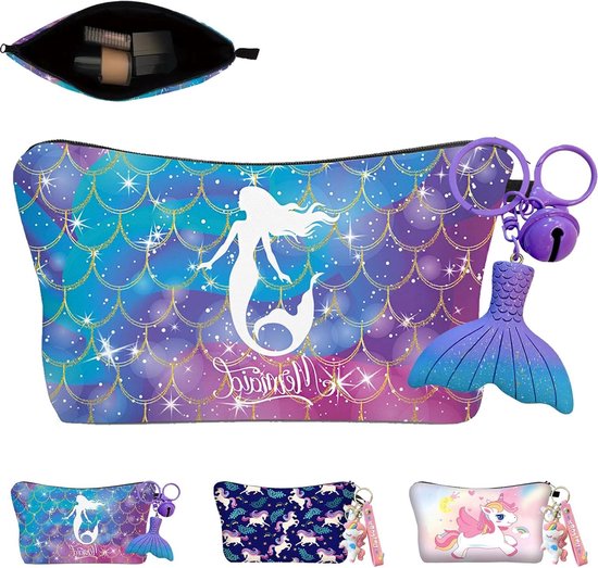 Jadive Katze Make-up Tasche Schlüsselanhänger für Fraue Geschenke für Katzenmütter Katzenliebhaber Just a Girl Who Loves Cats Katzen Kulturtaschen für Geburtstag Weihnachten Dekorationen