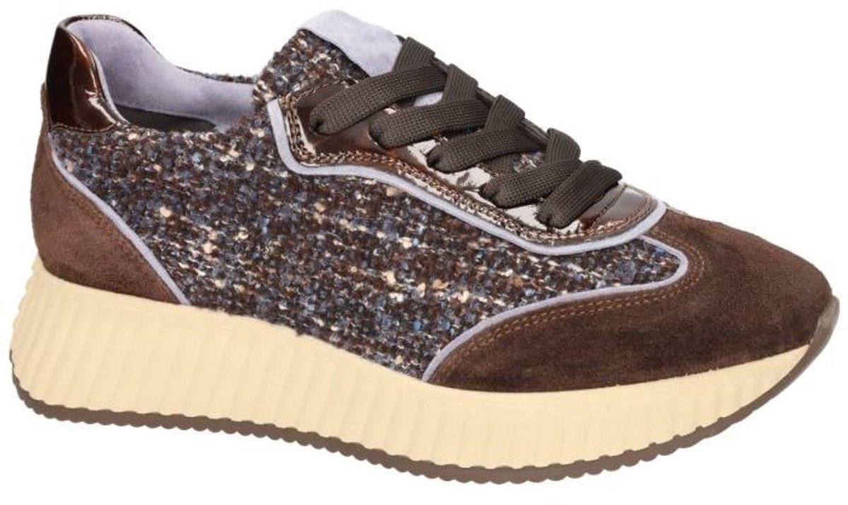 Softwaves -Dames - bruin donker - sneakers - maat 38.5
