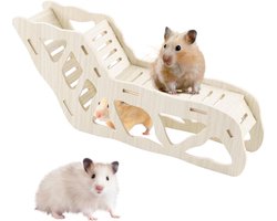 Hamsterhuis van Hout - Hamstertunnel en Verstopplaats - Geschikt voor Dwerghamsters en Gerbils