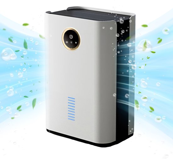 Foto: Bloomfold luchtontvochtiger 12l per dag woonkamer slaapkamer kelder badkamer dehumidifier zwart