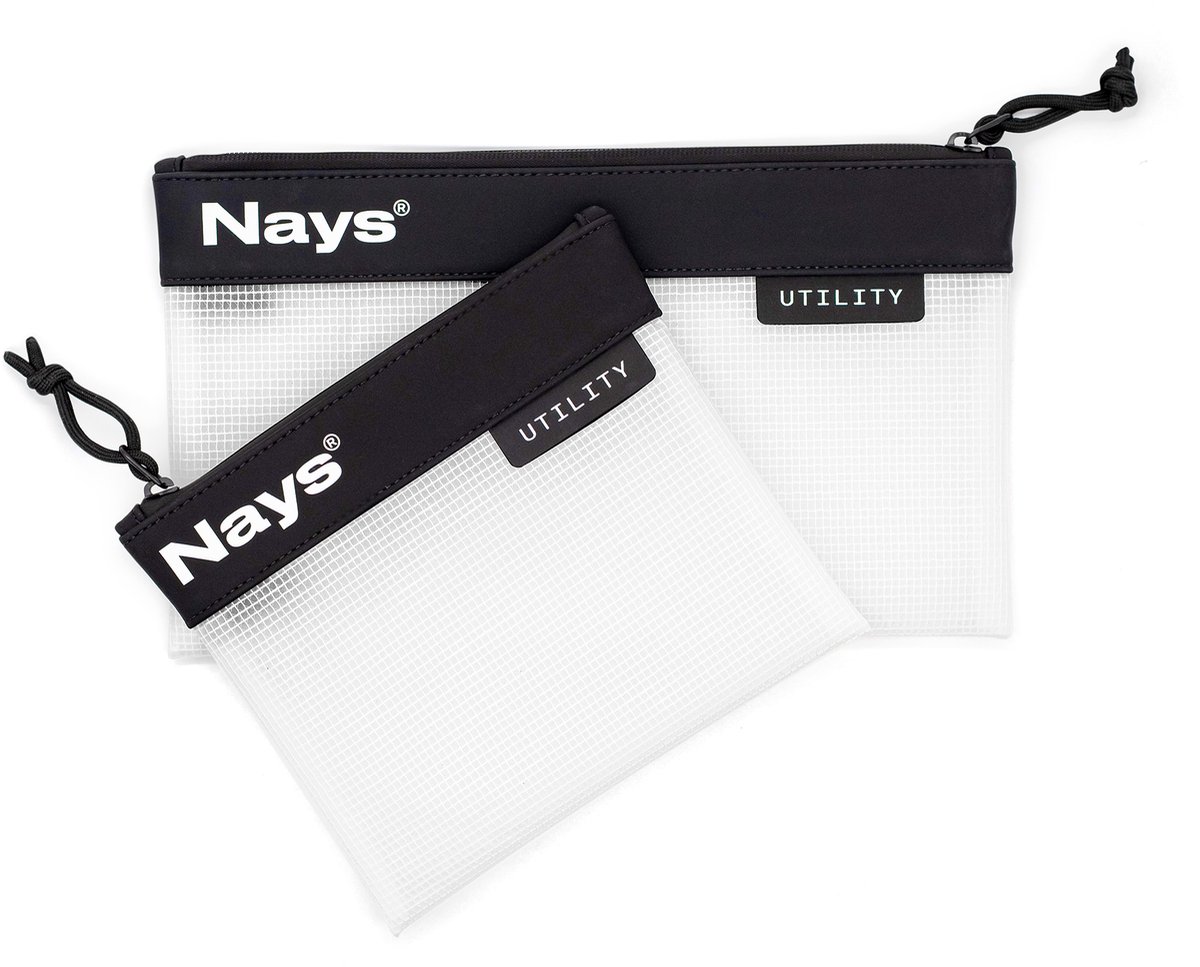 Nays Utility Tas Wit/ Zwart Medium