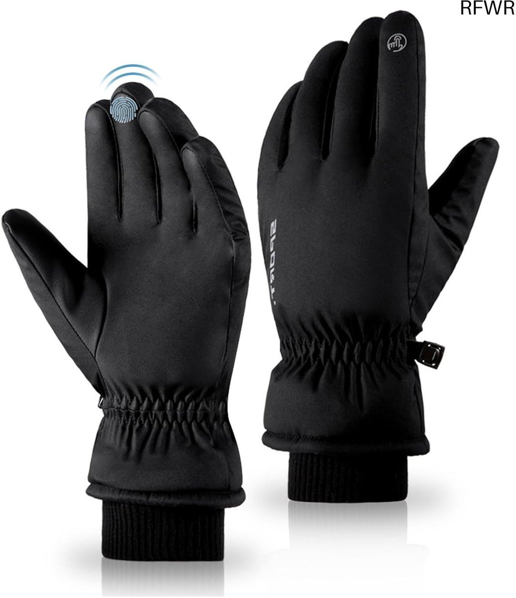 RFWR® Winterhandschoenen -20°F met Touch Screen Waterbestendig en Thermisch Zwart