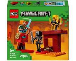 foto van LEGO Minecraft De lavastrijd in de Nether voor kinderen - 21266