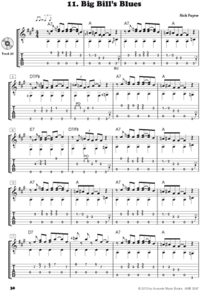 Acoustic Music Books Fingerstyle blauws Collection Rick Payne, gitaar, met CD - Educatief