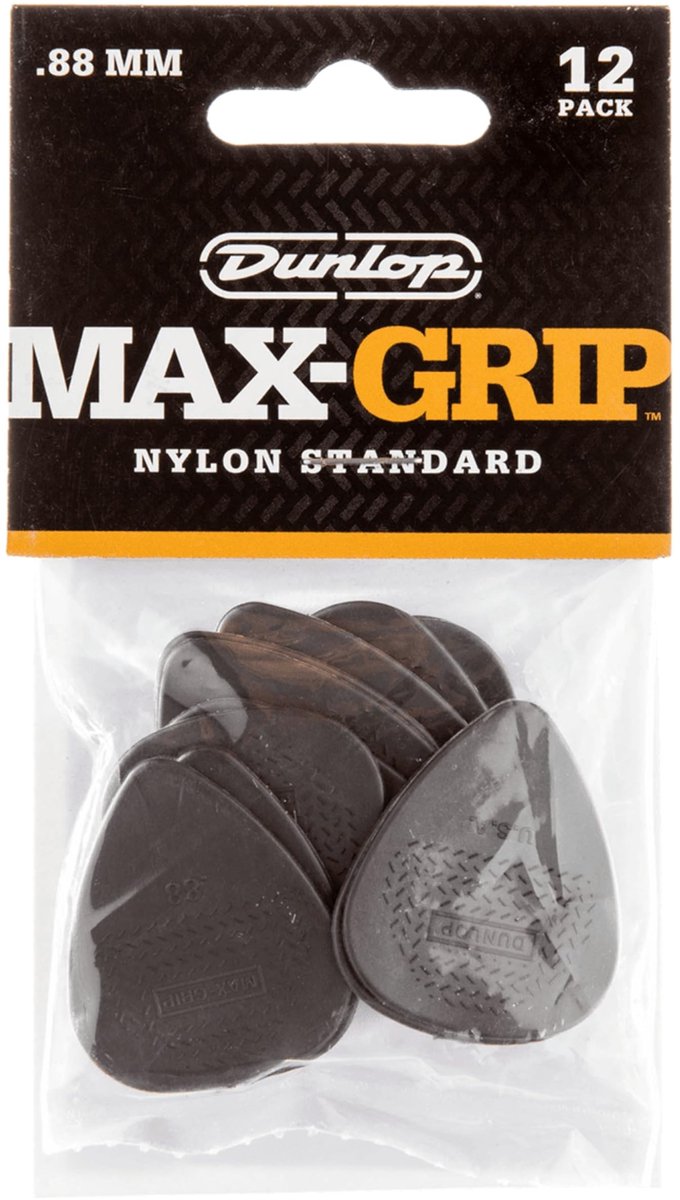 Nylon Max Grip plektrums 0.88 standaard Player Set, 12 st.
