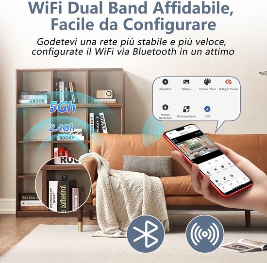 RFWR® Mini Draadloze Verborgen Camera met Bewegingsdetectie - HD 1080P Wifi Spionagecamera voor Thuisbeveiliging van Merkloos — afbeelding 4