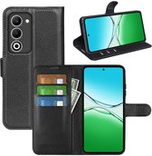 MobyDefend Hoesje - Geschikt voor Oppo A5 5G - Kunstleren Wallet Book Case (Sluiting Voorkant) - Zwart