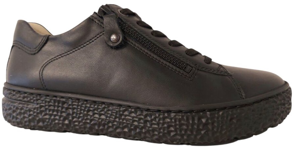 Hartjes Sneaker 162.1402/99 01.00 Zwart Zacht Glad Leer Wijdte H