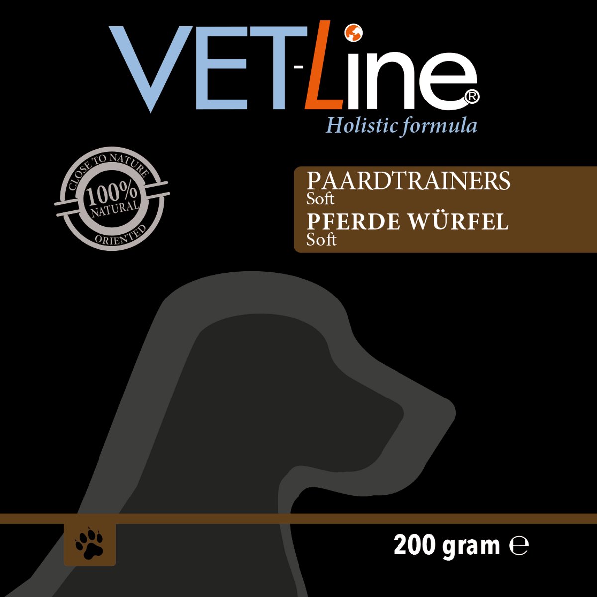 VETLINE - Paardtrainers Soft –200 gram - Zachte Trainingssnack van 99% Paardenvlees voor de hond