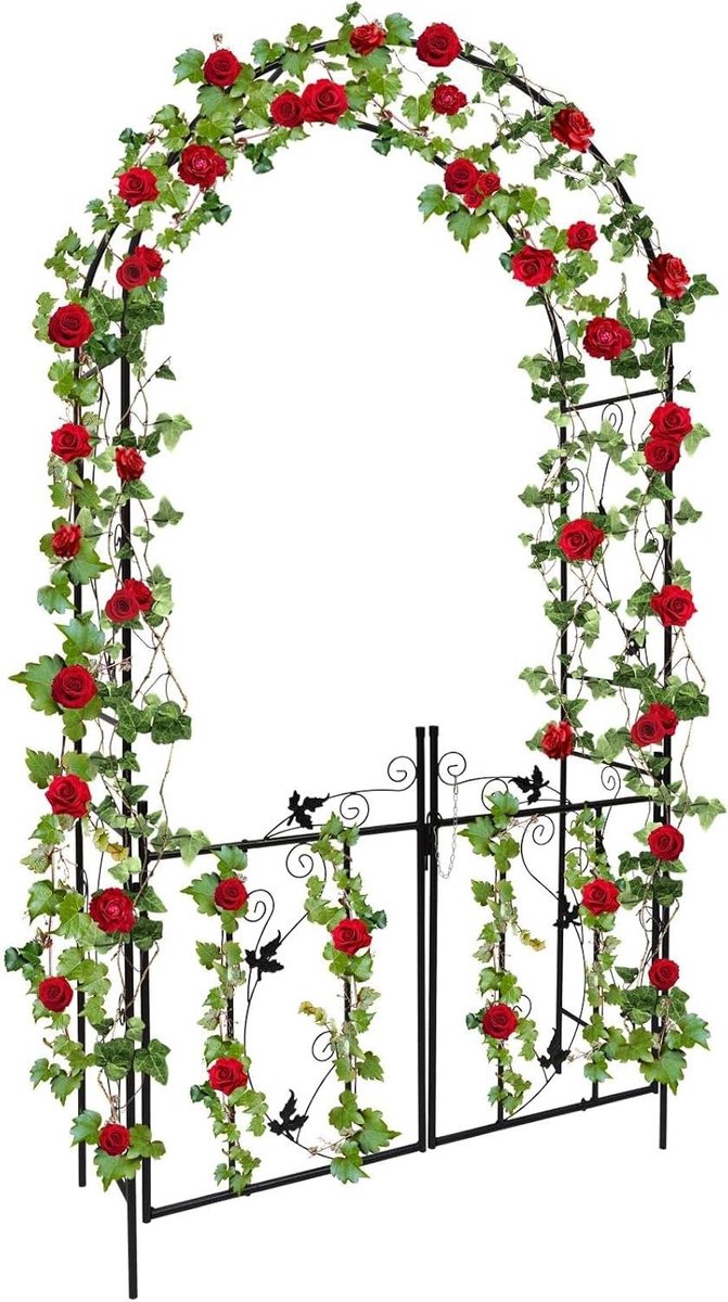 Tuinboog Poort Metaal voor Klimplanten en Bruiloft - Trellis Boog voor Tuin - Tunnel voor Bloemen en Klimplanten - 23 Meter Lang - Heavy Duty - Geschikt voor Gazon, Achtertuin en Patio