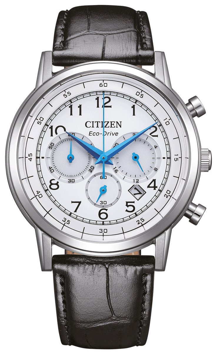 Citizen CA4630-02A Horloge - Leer - Zwart - Ø 42 mm
