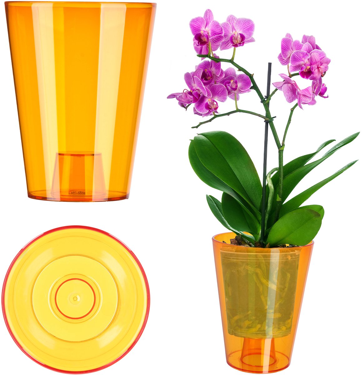 KADAX Bloempot, slanke orchideeënpot, eenvoudige plantenbak, bloempot voor orchidee