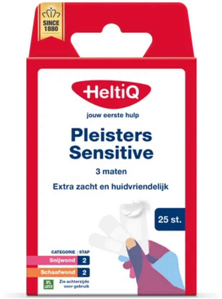 Goedkoopste Heltiq Pleisters sensitive 3 maten 25 Stuks