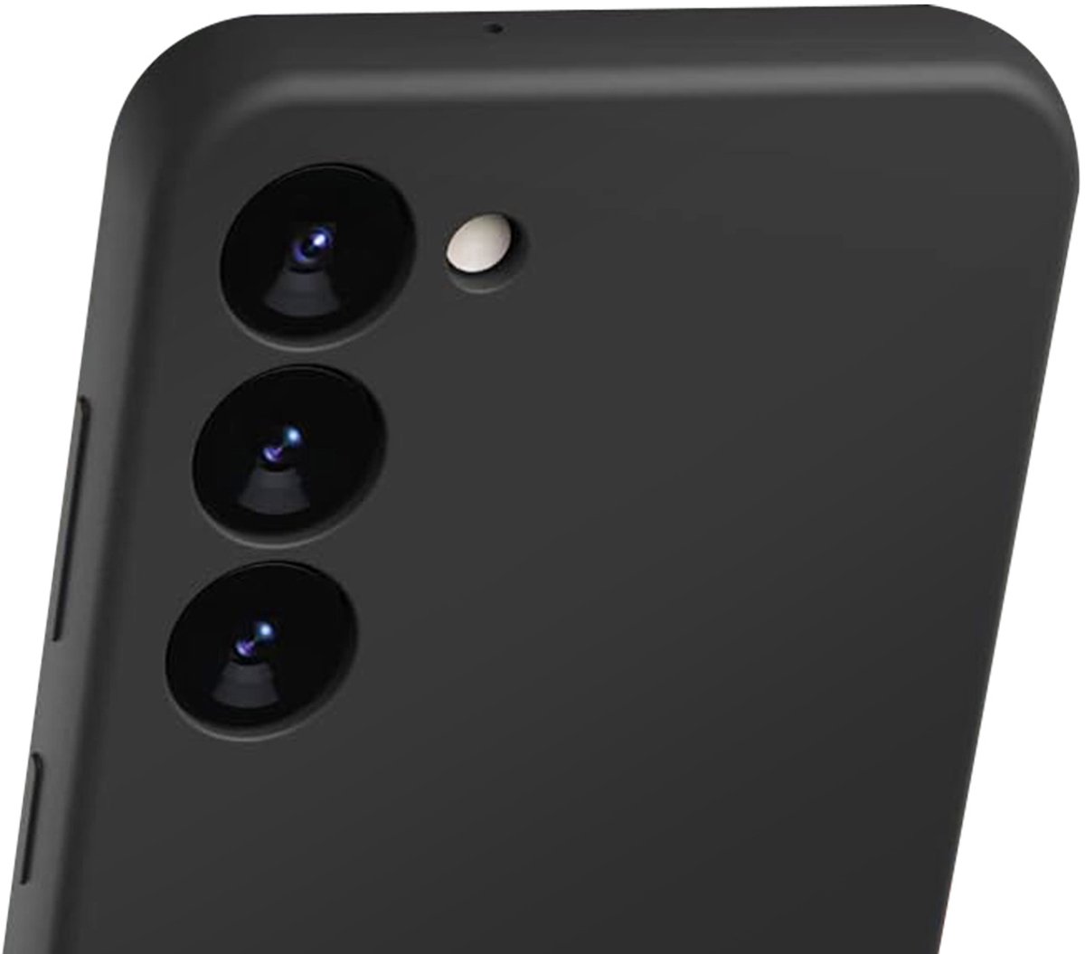 Jaym, Hoesje Geschikt voor Samsung Galaxy S23 Premium Siliconen Microvezel, Zwart