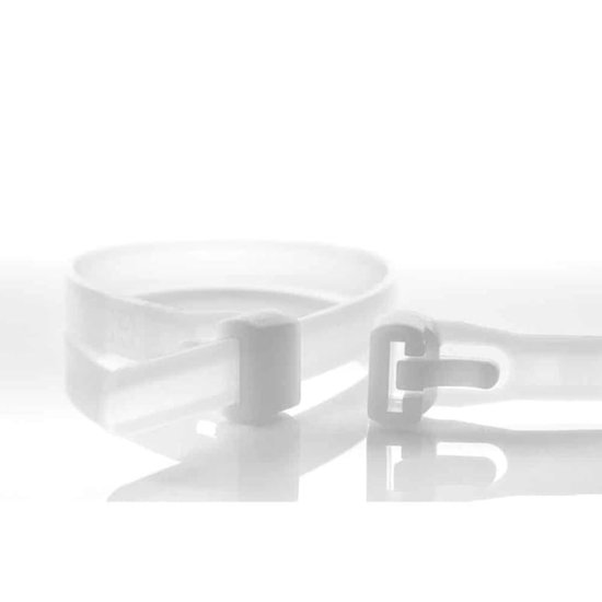 LABEL THE CABLE Kabellabels met Klittenbandsluiting voor Perfect Kabelmanagment - Kabelmarkering voor Kabelorganisatie - LTC MINI TAGS - 10 Stuks - Wit - LTC 2520