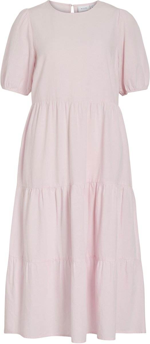 VILA - VIPRISILLA 2/4 O-NECK MIDI DRESS/VOL/R - Dames - Mini jurken