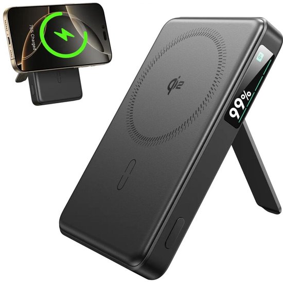 ESR MagSlim Kickstand Powerbank 15W 10.000 mAh Zwart - ESR - €49,95