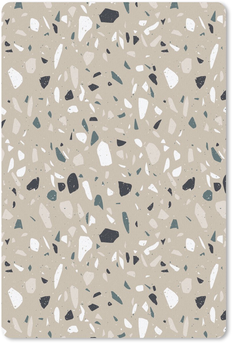 Muismat 18x27 cm - Mousepad Terrazzo - Patroon - Groen - Muismatten