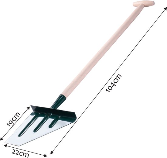 KADAX Graskantensteker van staal, met houten steel, gazonkantensnijder voor tuin, randmes, solide gazonstekers, tuingereedschap, graskantschaar (T-greep) van KADAX — afbeelding 5