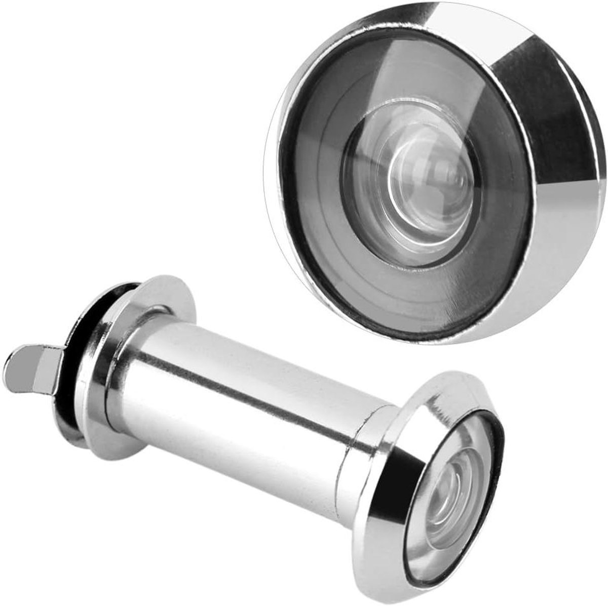 Image of 14mm 220° Brede Kijkhoek Deurspion met Privacy Cover - Veiligheidsspion voor Voordeur