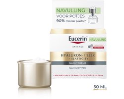 Eucerin Hyaluron-Filler + Elasticity Nachtcreme voor Vrouwen Navulling - Anti-Rimpel Nachtcrème - Vermindert Rimpels - 50 ml