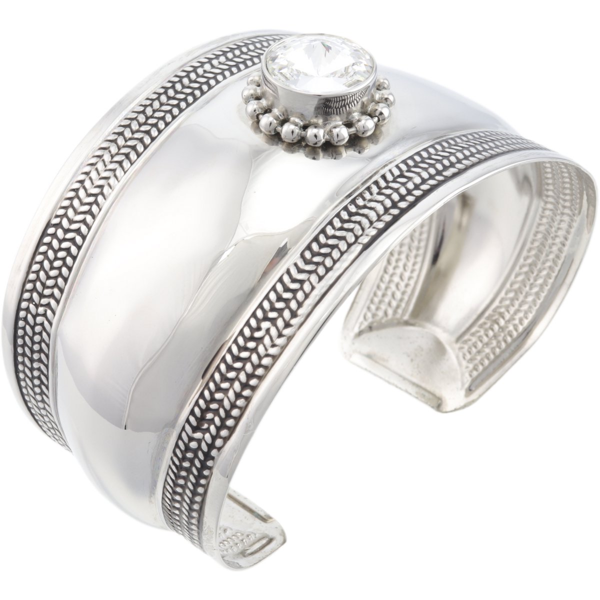 Behave – Bangle – Zilverkleur Transparant – Open – Boho – Ibiza – Dames