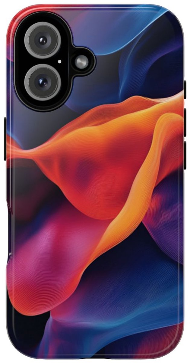 Levendige Abstracte Golven – Telefoonhoesje Geschikt voor iPhone 16