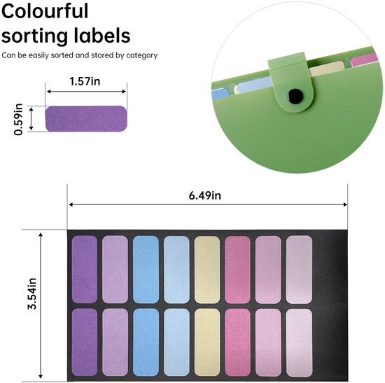 Viquel Rainbow Pastel - Trieur à soufflet - format chèque - disponible en différents coloris Pas Cher | Bureau Vallée