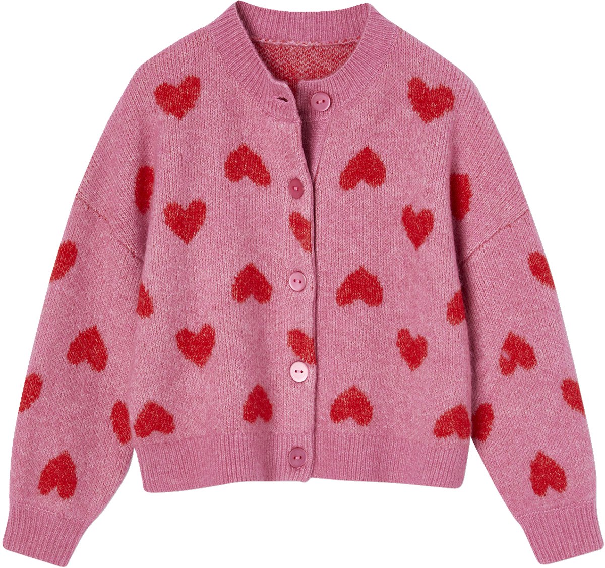 Vertbaudet Jacquard vest met hartjes meisjes
